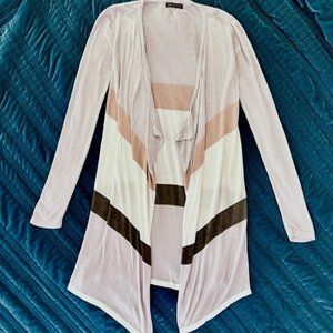 🪽Baby Blue/Black/White/Tan Long Asymmetrical Cardigan🪽